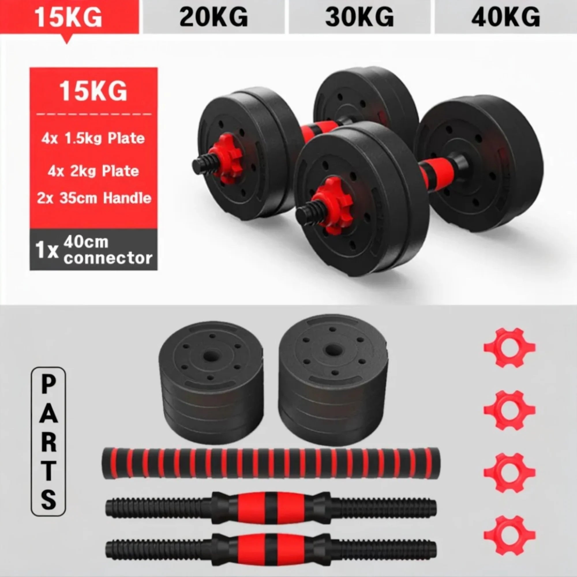 Adjustable Dumbbell Set 2-in-1