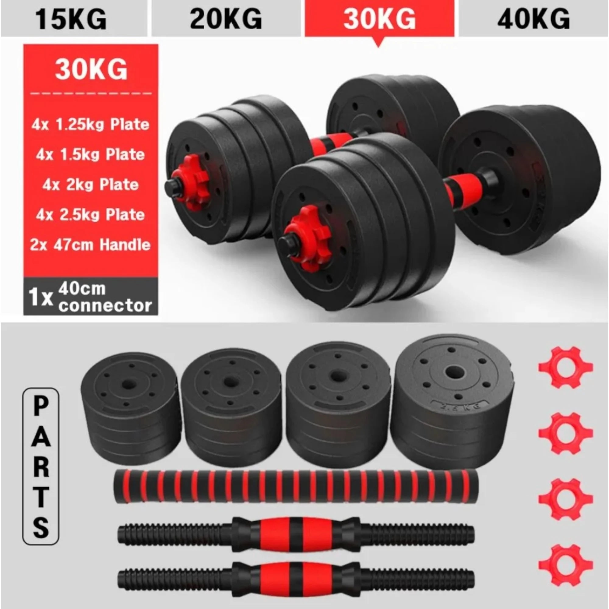 Adjustable Dumbbell Set 2-in-1