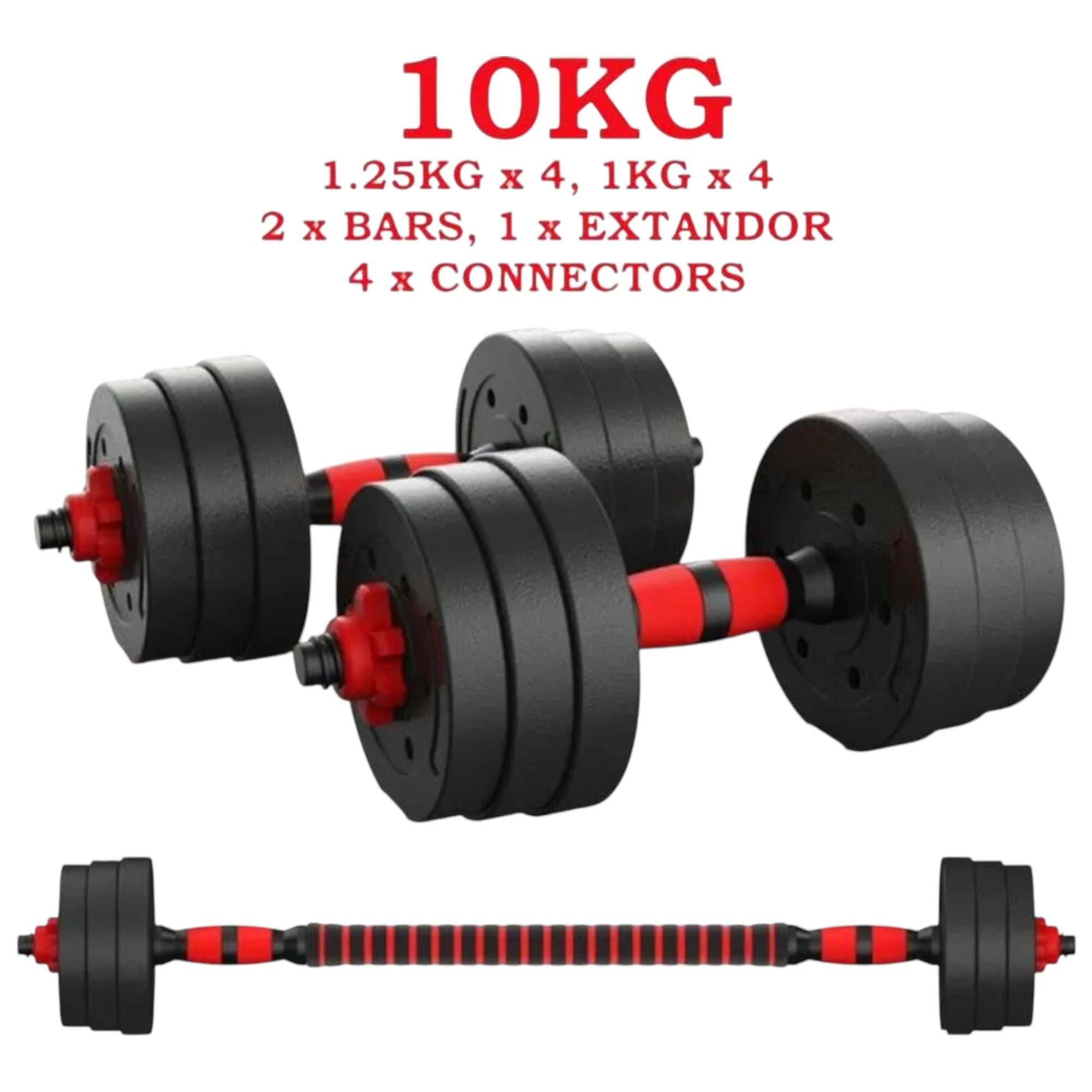 Adjustable Dumbbell Set 2-in-1