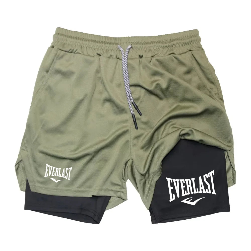 Men Running Shorts 2 in 1 Double-deck
