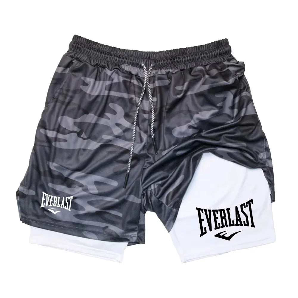 Men Running Shorts 2 in 1 Double-deck