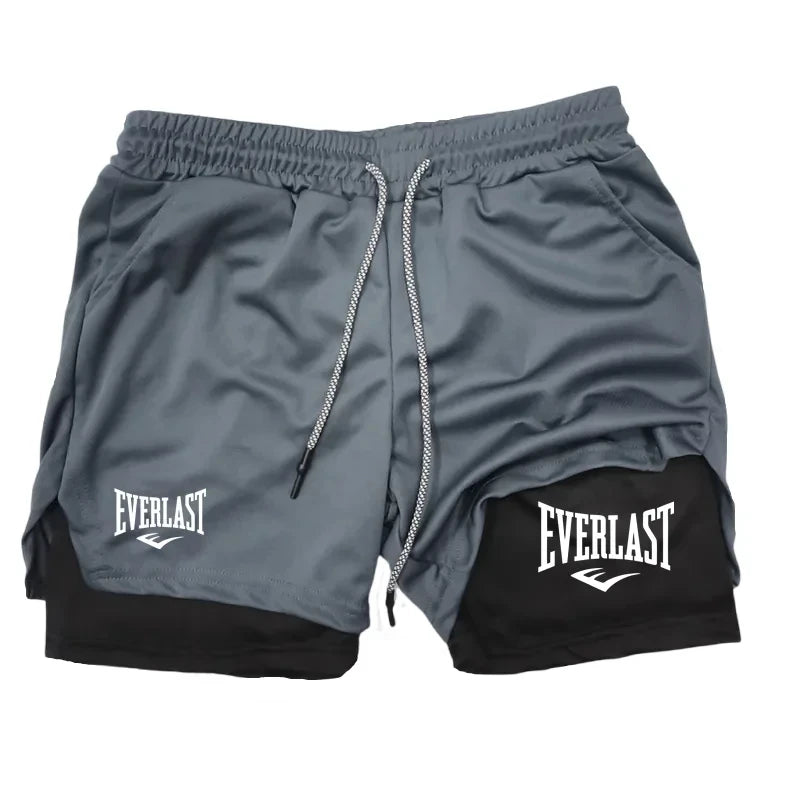 Men Running Shorts 2 in 1 Double-deck