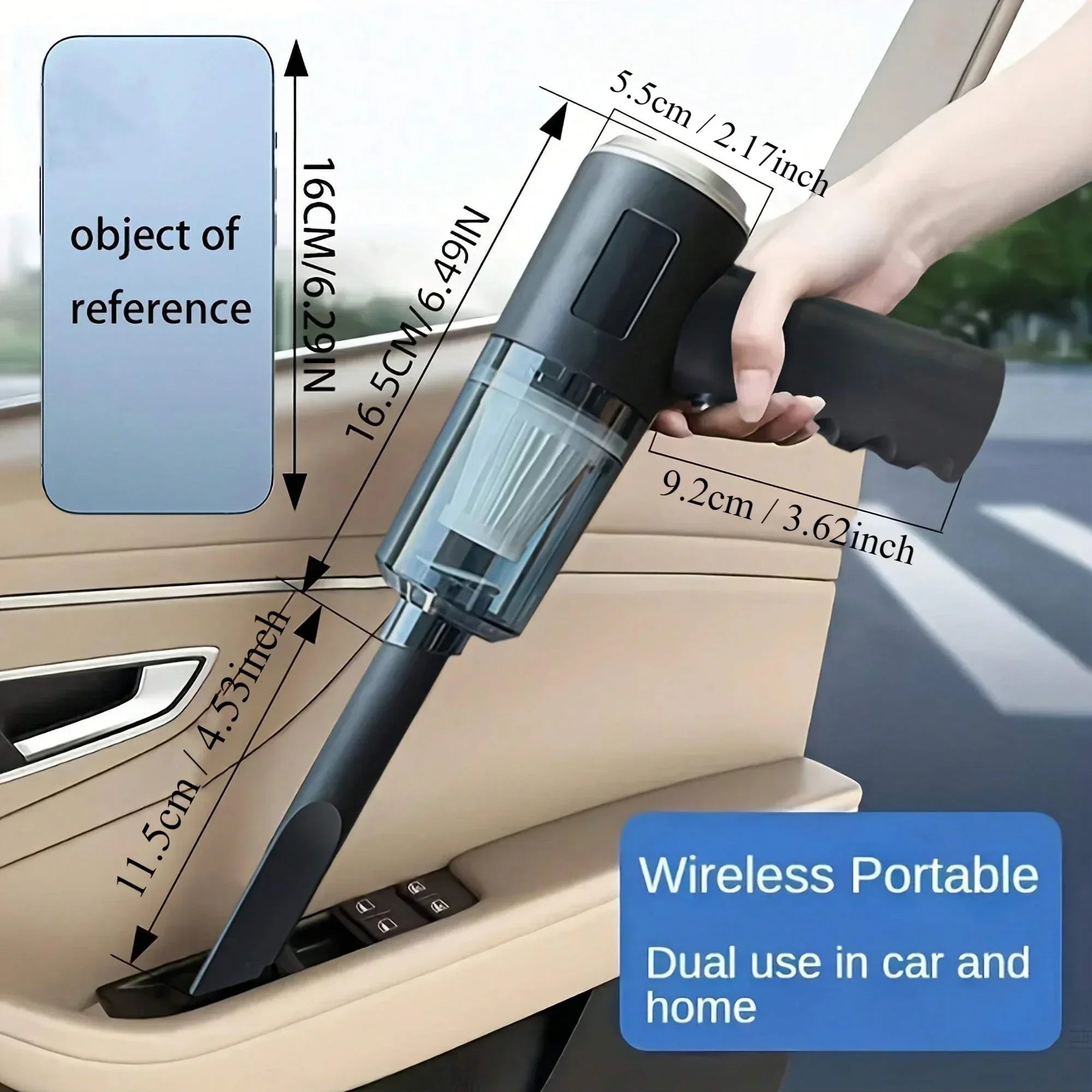 Mini PowerVac Pro – Wireless Vacuum Cleaner for Home & Car