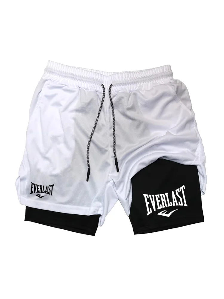 Men Running Shorts 2 in 1 Double-deck