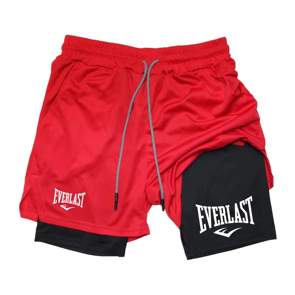Men Running Shorts 2 in 1 Double-deck