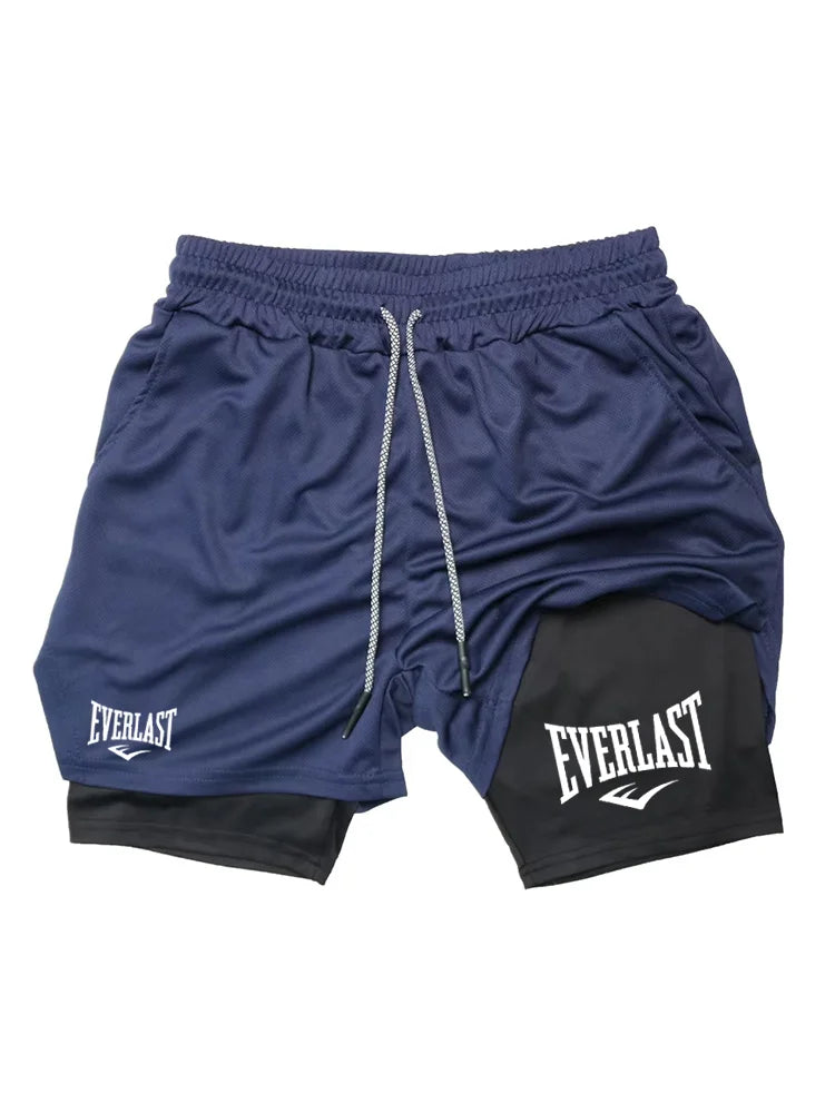 Men Running Shorts 2 in 1 Double-deck