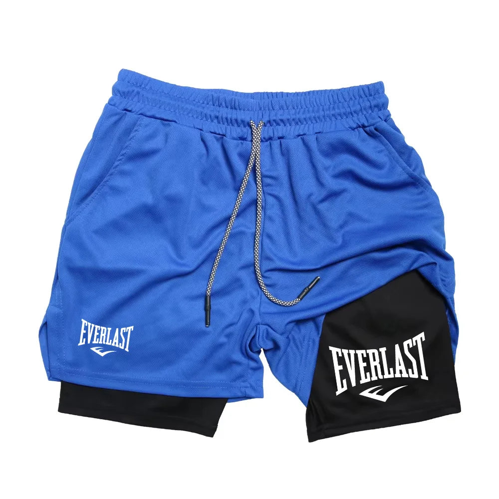 Men Running Shorts 2 in 1 Double-deck