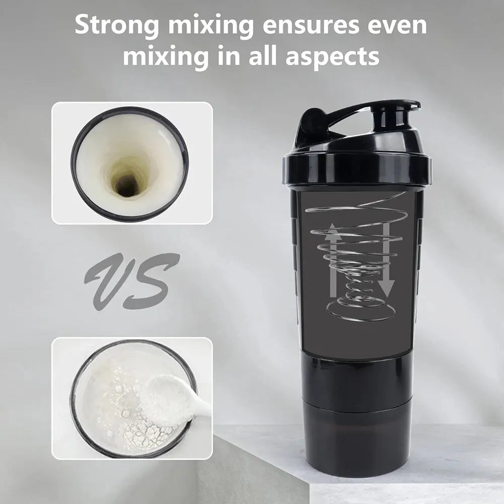 3-Layer Protein Shaker Bottle