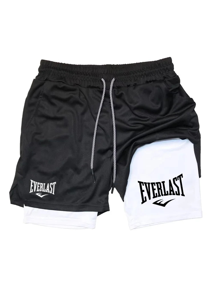 Men Running Shorts 2 in 1 Double-deck