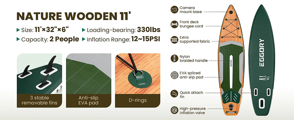 Inflatable Stand Up Paddle Board (11FT)